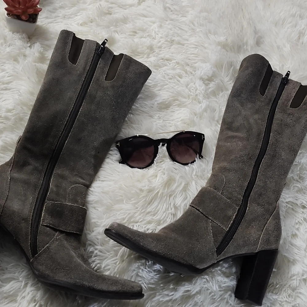 Liz Claiborne Flex Zorba Suede Tall Boots - Picture 6 of 11